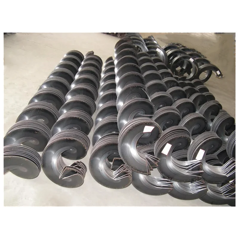 OEM Customize Conveyor Auger Steel Spiral Shaftless Sectional Helical Solid Die Pressing Method Groove Feeder 316 Steel Weldable