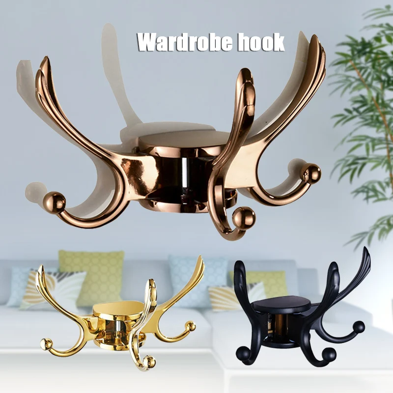 

Vintage Flexible Swivel Hook Wall Mounted Towel Robe Clothes Hat Coat Hooks for Bathroom Kitchen Multifunctional Hook