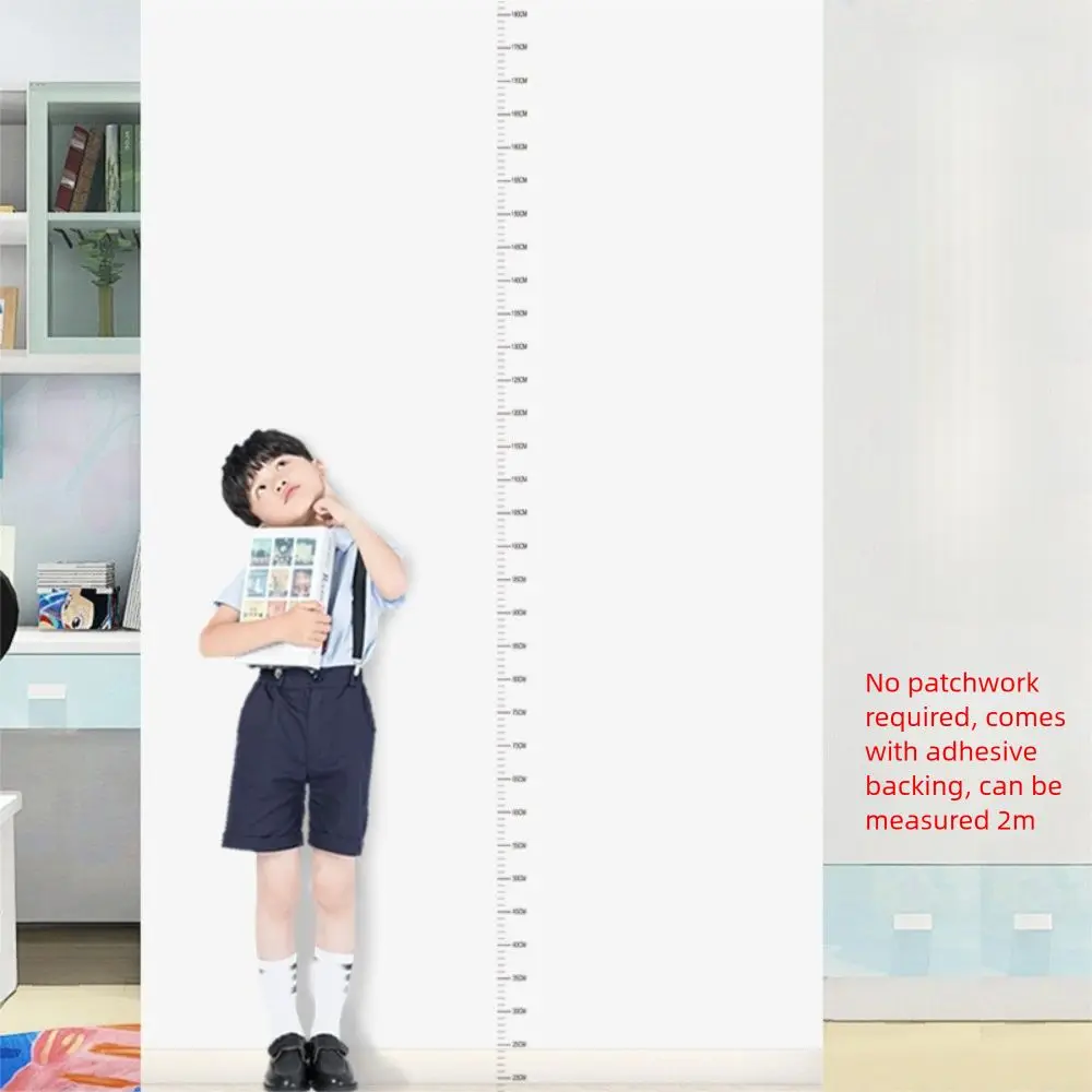 2M Height Height Measurement Sticker Self-adhesive Waterproof Height Measuring Tape Transparent Removable Growth Chart Sticker