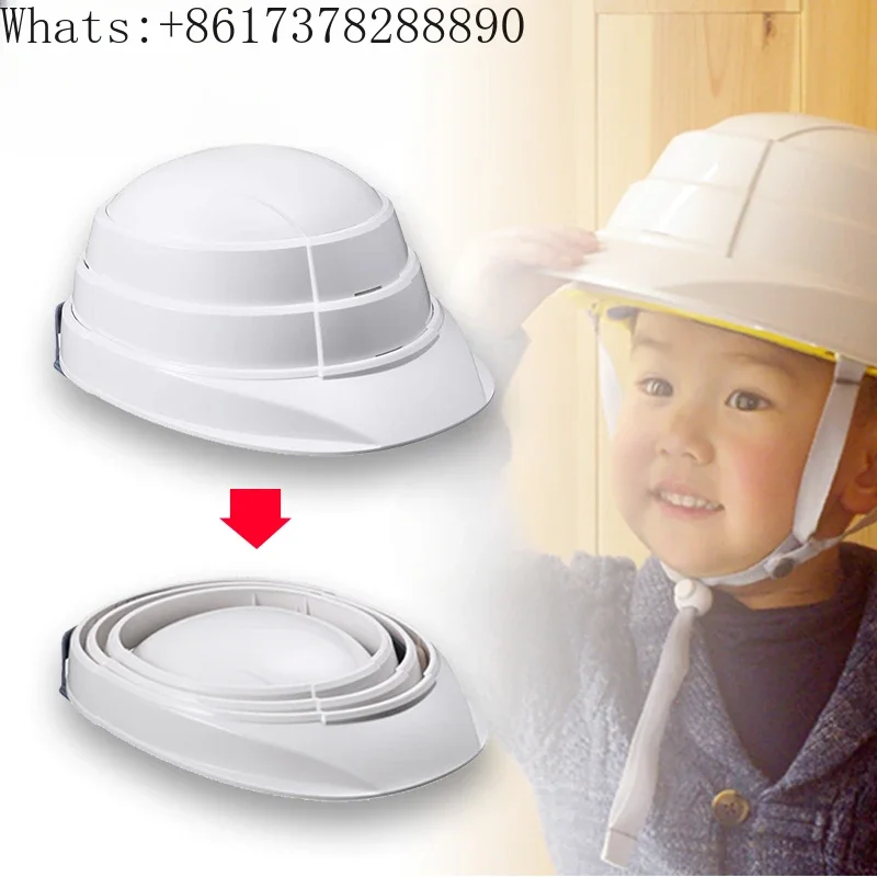 Portable foldable adult and children\'s helmets for disaster prevention construction and safety helmet construction site