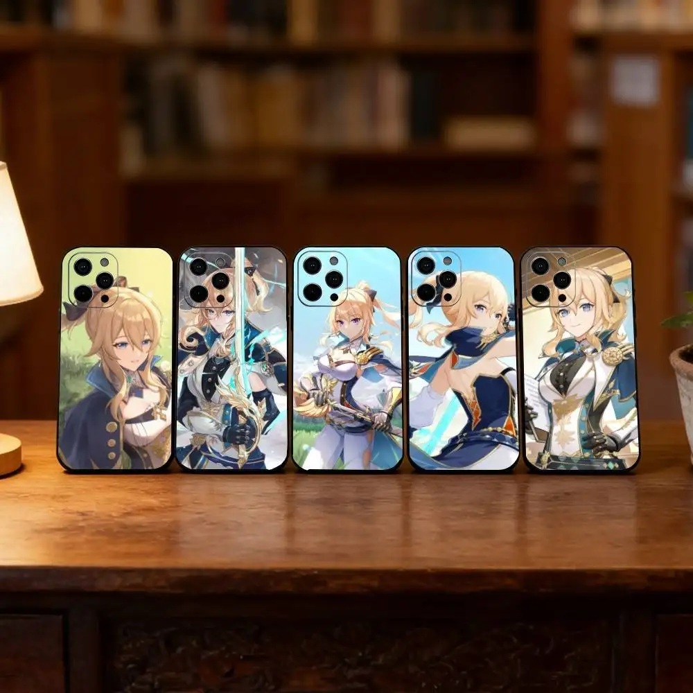 

Genshin Impact Jean Phone Case For iPhone 17, 16,15,14,13,12,11 Plus,Pro Max, Others Soft Black Cover