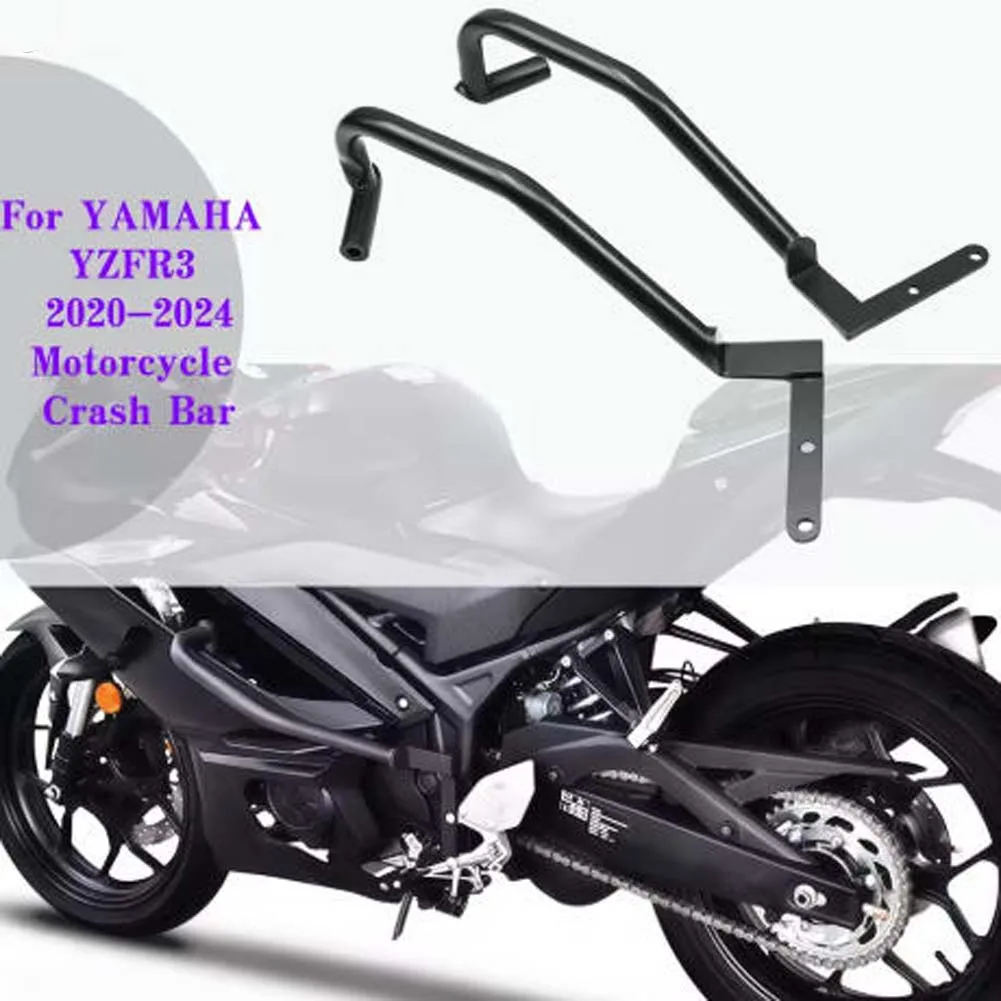 Motorcycle Crash Bar Engine Guard Highway Bumper Anti-Drop Tank Frame Protector For YAMAHA YZF R3 YZFR3 2020-2024 Accessories