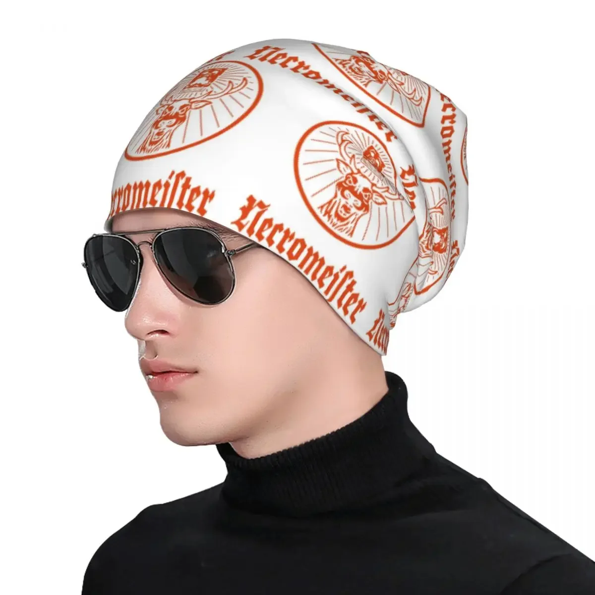 Jager Liqueur Logo Jagermeister قبعة محبوكة دافئة الهيب هوب بونيه قبعة الخريف الشتاء في الهواء الطلق قبعات حريمي للجنسين الكبار #5