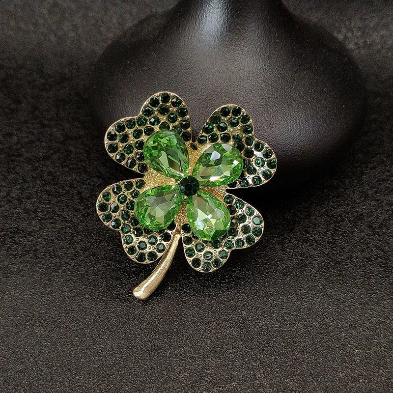 الراقية، المتخصصة، العلامة التجارية الجديدة الرائعة والميمونة أربع أوراق البرسيم الراقية بروش، مجموعة بروش الراقية دبوس #2