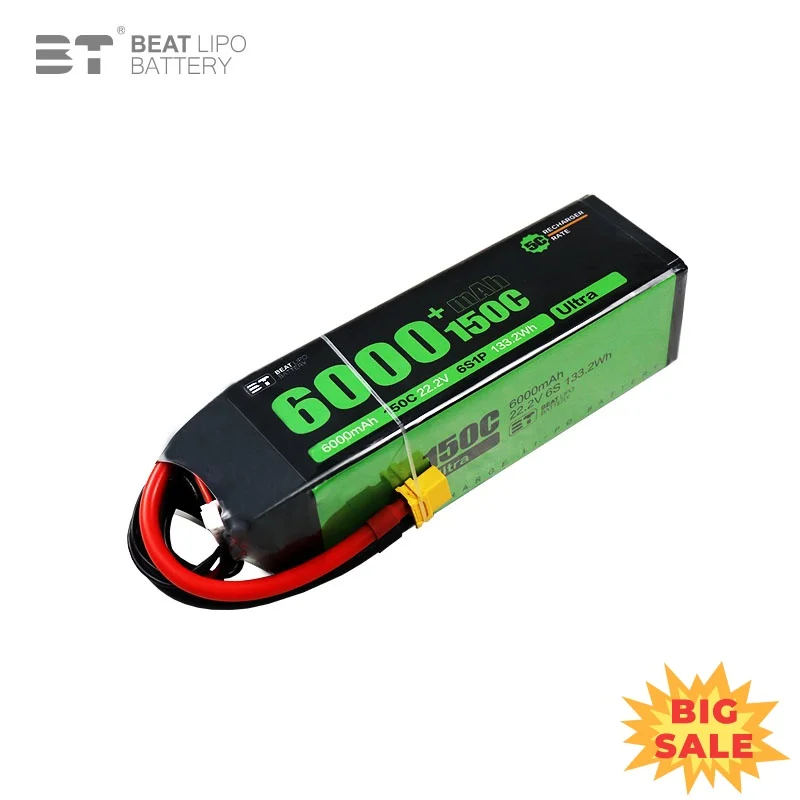 BTLIPO UAV FPV Toy Drones Lithium Battery 22.2V 6000mAh 150C 6S for FPV Racing Freestyle Drone UAV Heavy Lift UAV FPV Quadcopter