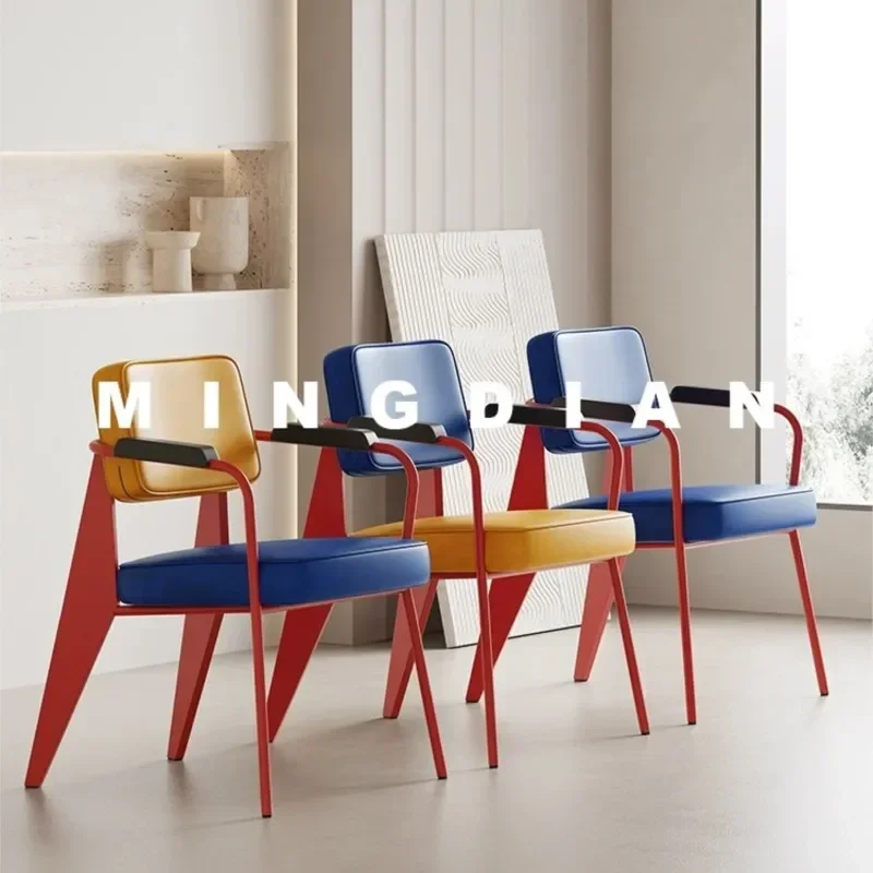 Dining Chairs Memphis Colour Matching Stools Artist Reclining Chairs Handmade Netsuke Iron Designs Living Room Chair