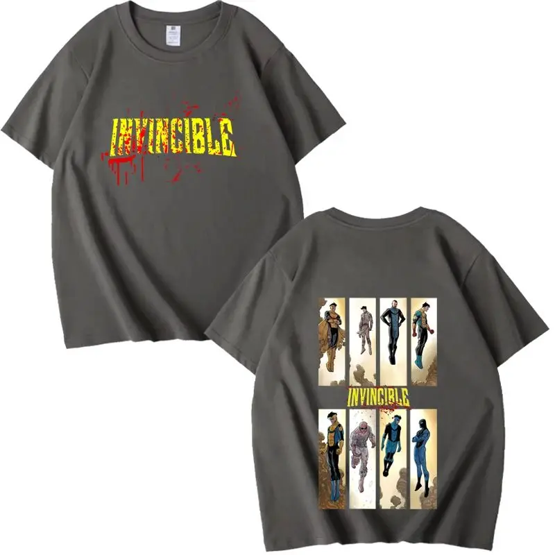 Invincible Mark Grayson Graphic T-shirts High Street Tops New Summer Print Clothing Casual Loose Round Neck Short Sleeved Unisex