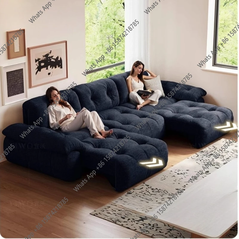

Sm Living Room Multifunctional Sofa Electric Straight Row Nordic Chaise Sofa Bed Lounges Fabric Daybed Living Room Furniture