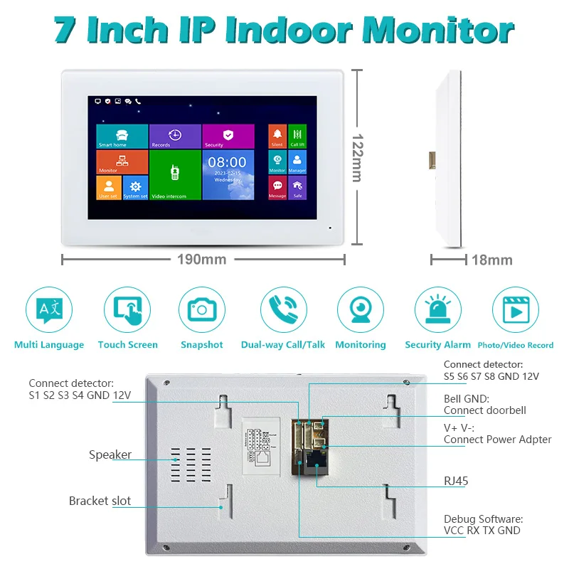 Timbre inalámbrico de 2 vías para el hogar, sistema de intercomunicación de Audio y vídeo con visión nocturna, resistente al agua IP65, gran oferta