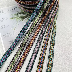 50 Yards/lot Wide About 1.4 CM Woven Jacquard Ribbon Geometric Pattern For Clothing Accessory ZH-5789