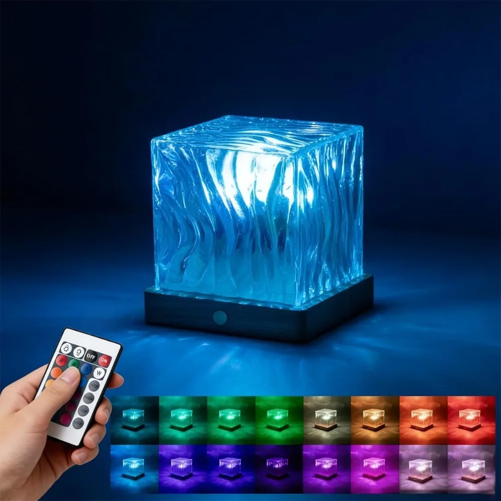 Starry Sky Projector Light LED Aurora Night Light USB Powered Remote 16 Colors Dimmable Mood Ambient Light Home Bedroom Decor