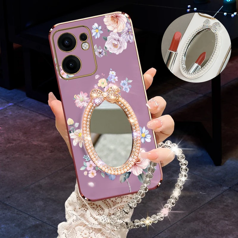 

Reno 13F Нежный цветочный браслет с покрытием для телефона для OPPO Reno 11F 10Pro 8Pro 10 12 13Pro 13 12F 12Pro 9 11 13F 5 6Z Cover