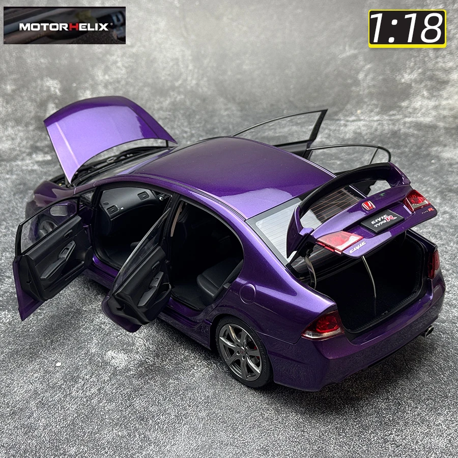MOTORHELIX Diecast نموذج 1:18 Civic Type R FD2 2007 نموذج سيارة مجموعة عرض ثابتة
