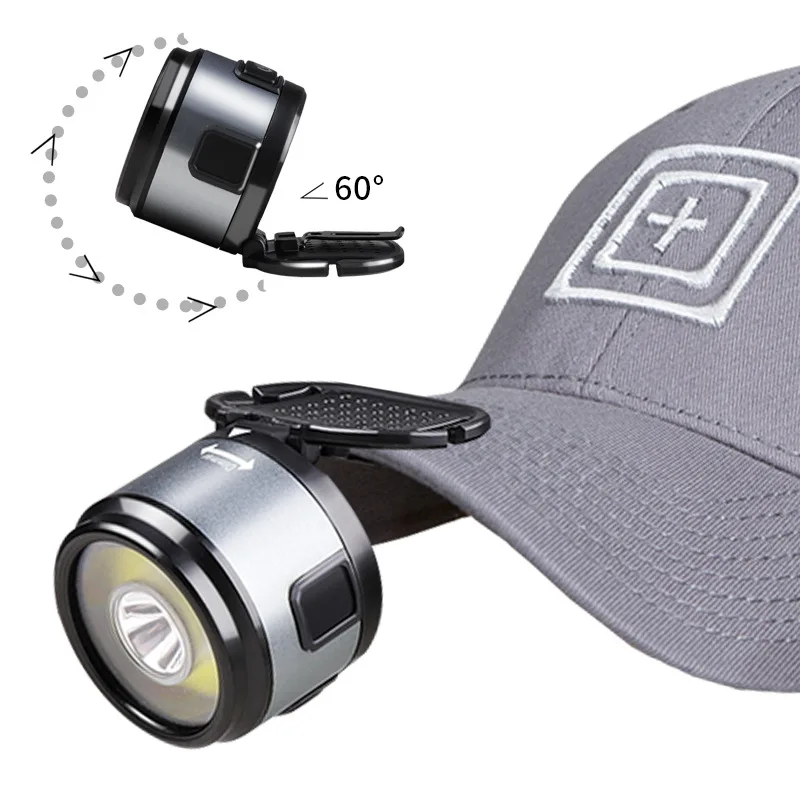 Detachable Design Type C Rechargeable COB Headlamp With Warning Function Outdoor Camp Hike Emergency Mini LED Headlamp With Hook