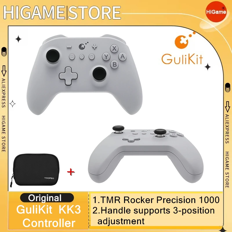 

GuliKit KK3 Wireless Controller with TMR Joysticks & Triggers KingKong 3 NS37 Gamepad for Windows Nintendo Switch Android iOS