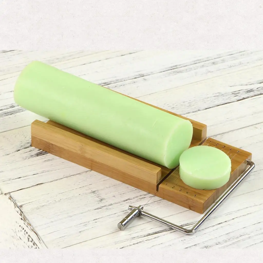 Wooden Stainless Steel Soap Cutter Cutting Tools Rectangle Loaf with Wire for Handmade Craft Soap Making Kitchen Tool