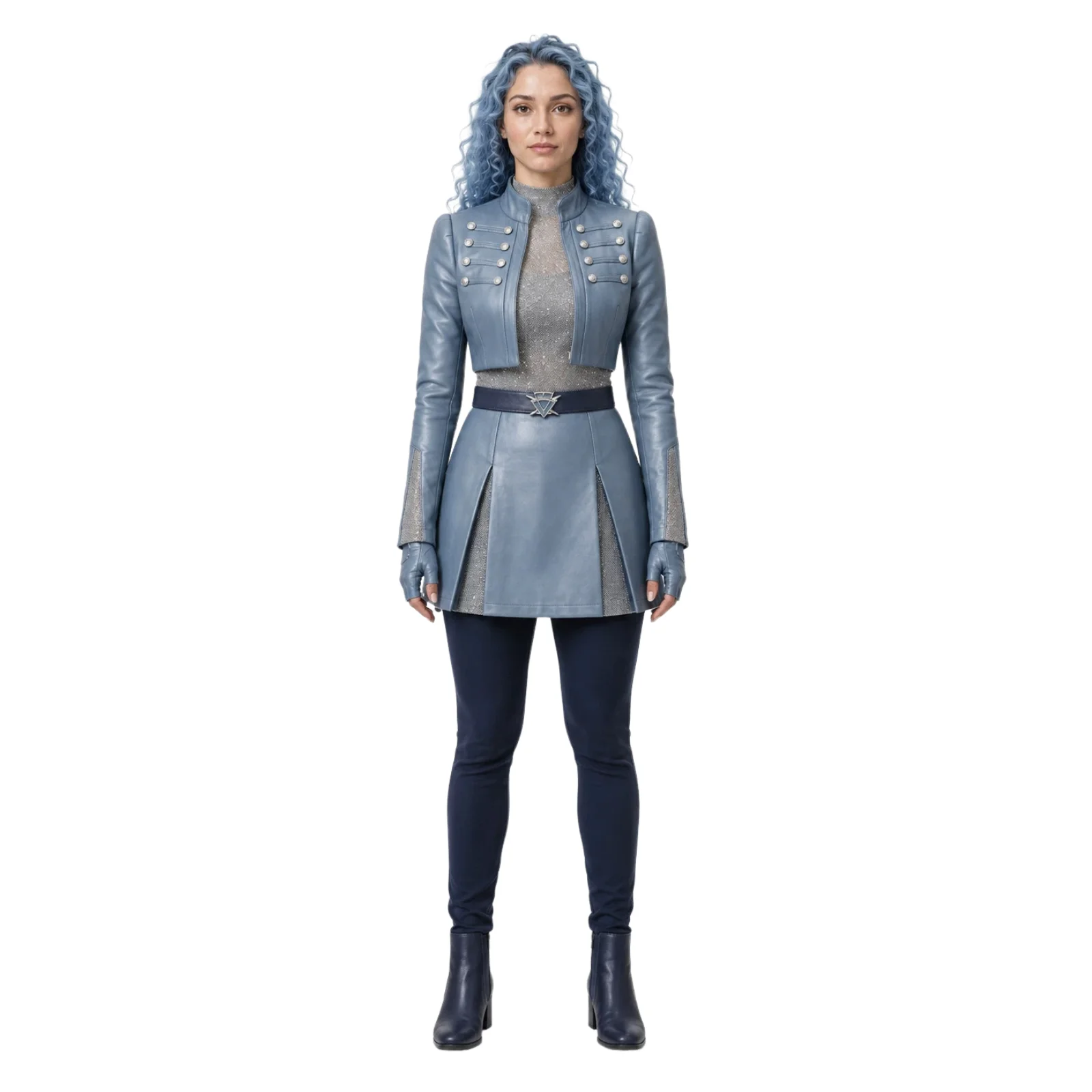 Pleated Skirt Women - Movie Blue Chloe Charming Cosplay Costume