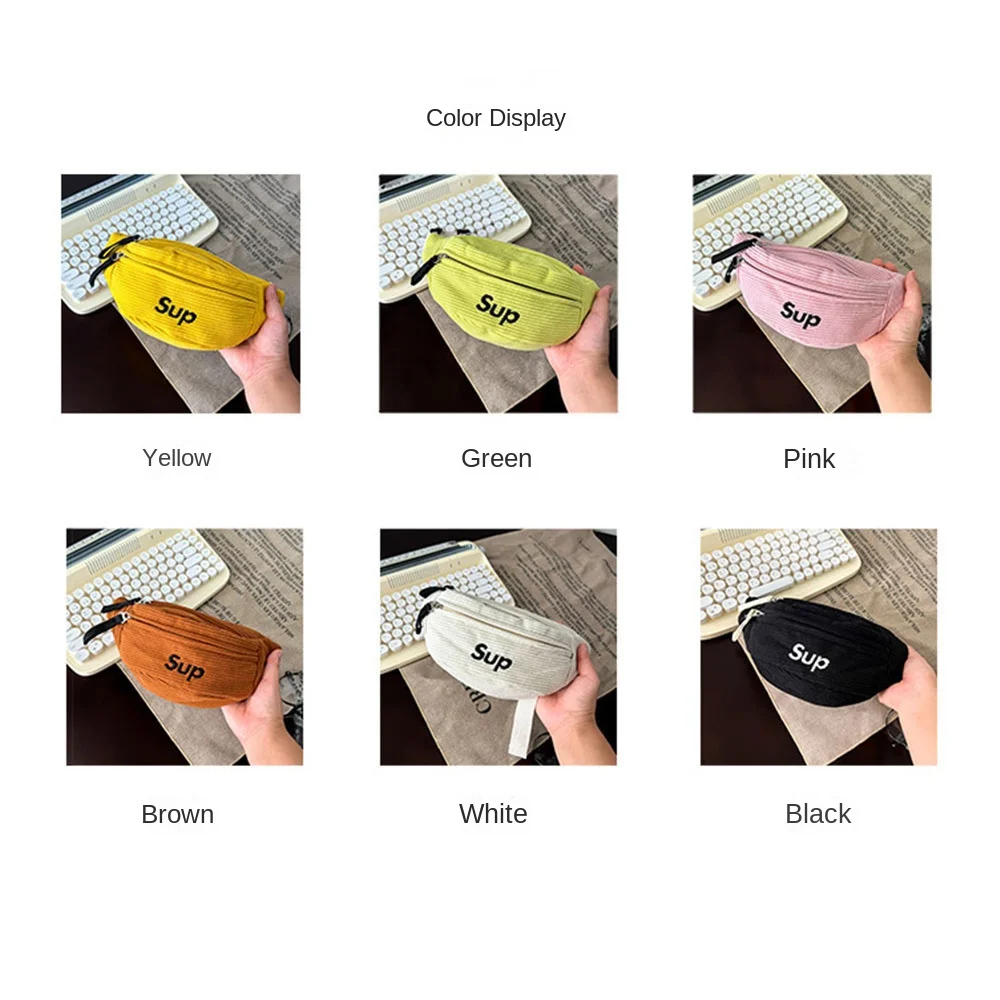 New Polyester Waist Bag Casual Versatile Coin Purse Simple Comfortable Crossbody Bag