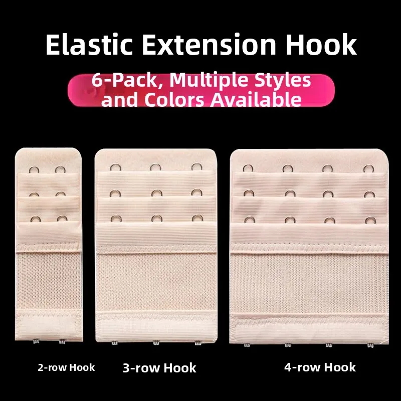 Extended Length Buckle Two Row Four Row Band Women's Bra Adjustment Buckle Underwear Back Row Three Row Three Buckle Two Row