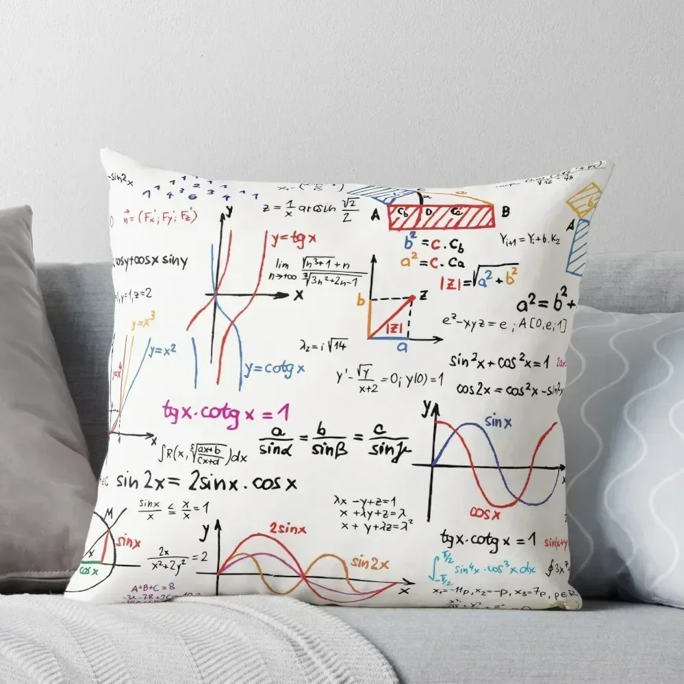 

Mathematics Formulas Numbers Throw Pillow autumn decoration Sofa Decorative Covers christmas supplies pillow