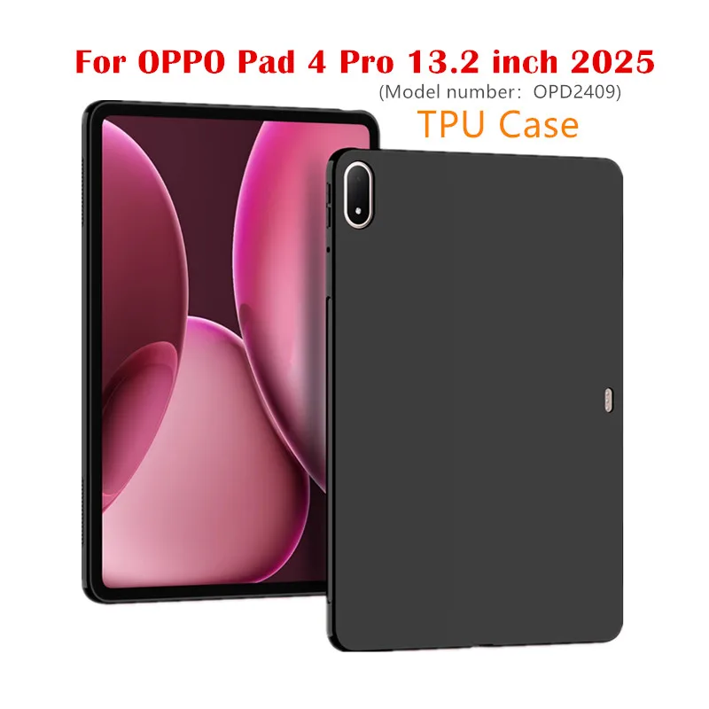 

Для OPPO Pad 4 Pro 13,2 дюйма 2025 Силиконовый защитный чехол ТПУ с защитой от падения Soft Shell Funda Для OPPO Pad4 Pro OPD2409 13,2 дюйма планшета