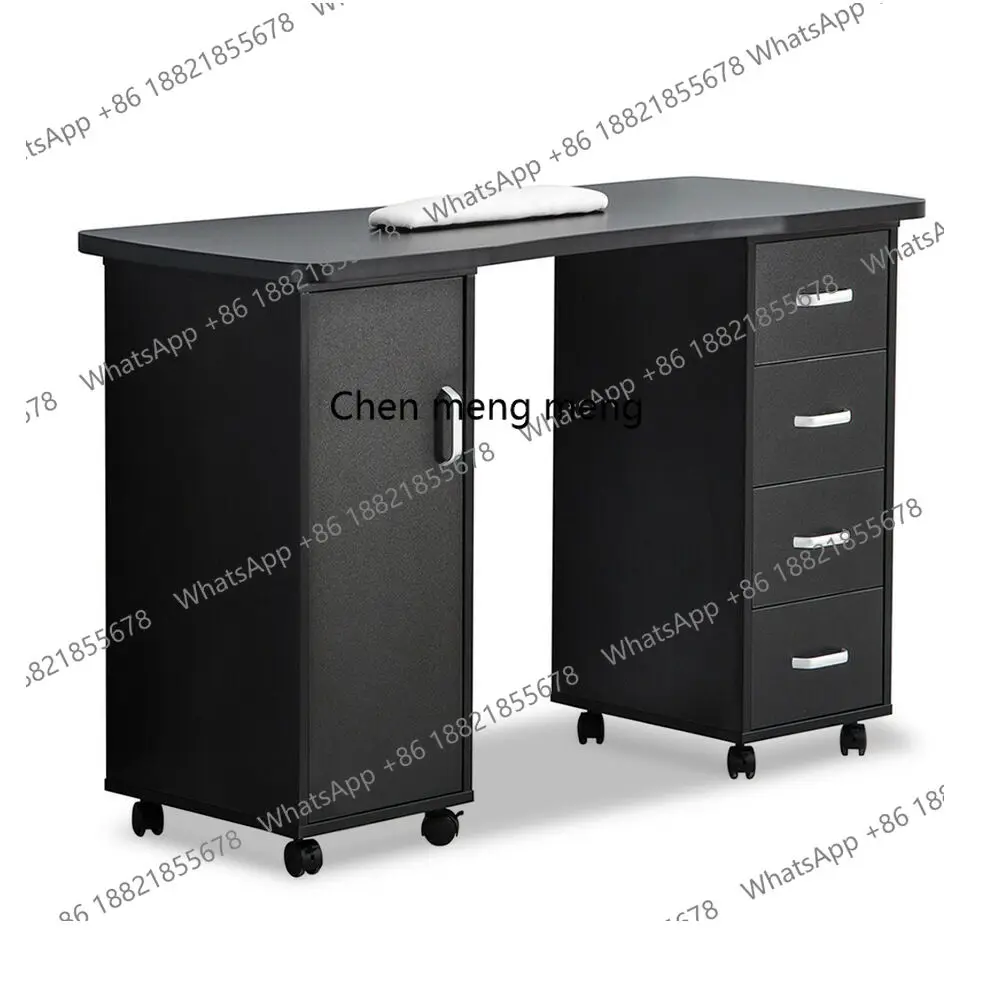 

Черный маникюрный стол, съемный маникюрный стол с универсальным колесом, маникюрной вышивкой, татуировкой