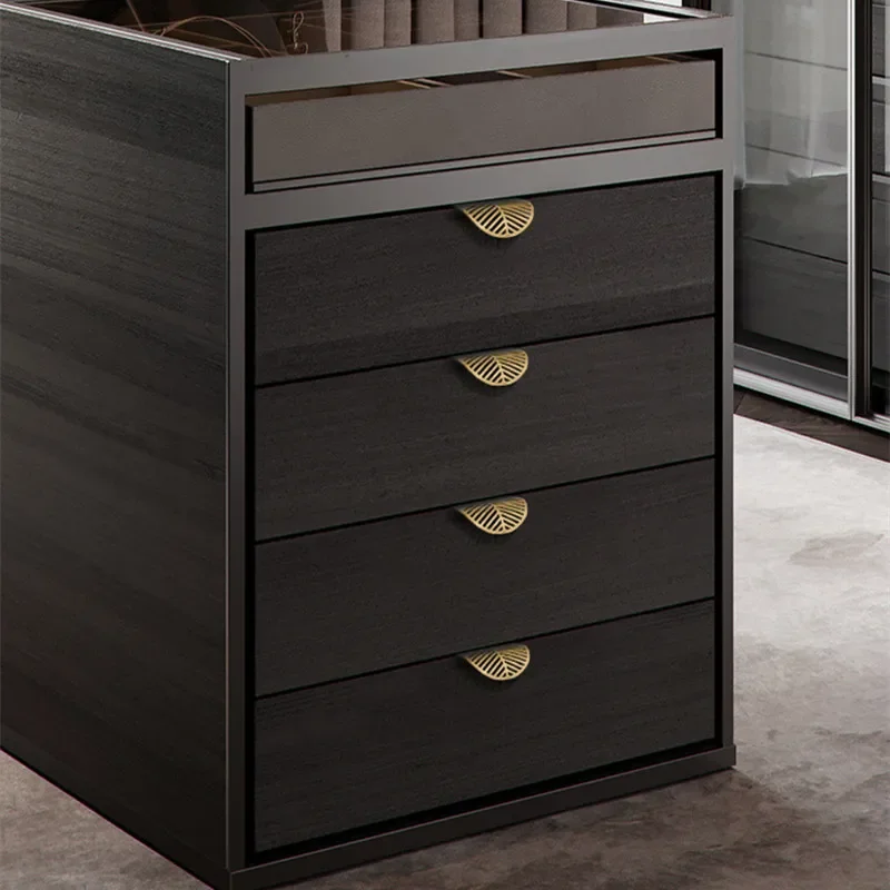 New Leaf-shaped Modern Furniture Drawer Brass Handles Furniture Wardrobe Drawer Knob Brass Door Handles Wholesale
