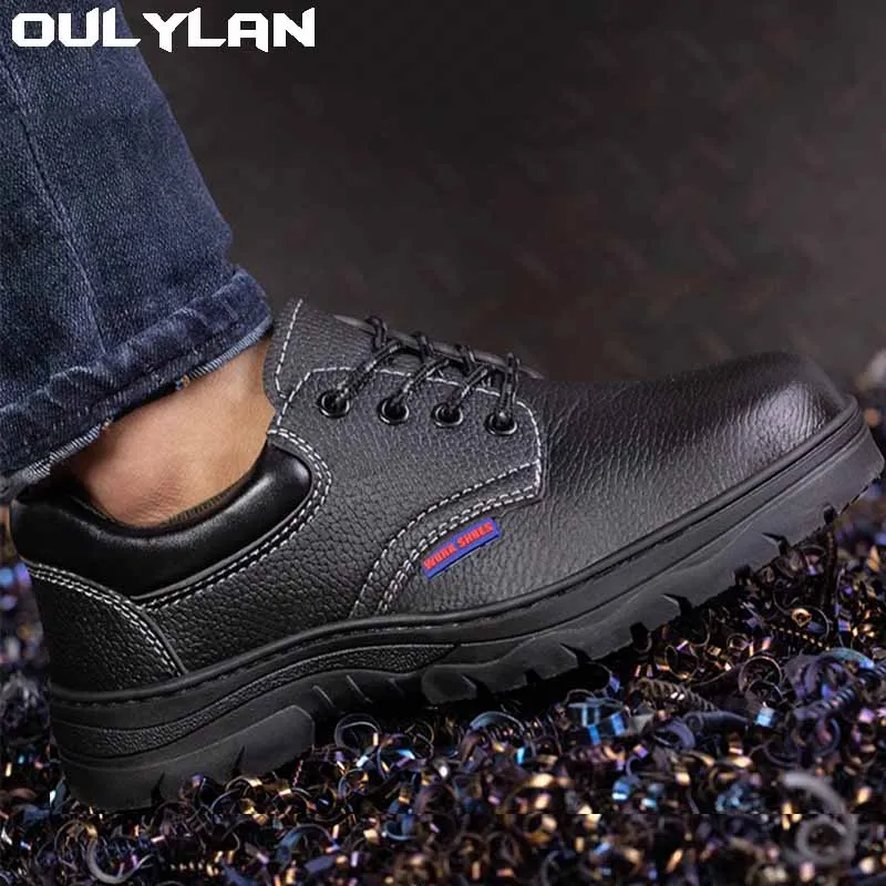 

Breathable Antiskid Work Shoes Steel Toe Protection Footwear Wear Resistant Light Sneaker Men Summer Anti Smashing Boots