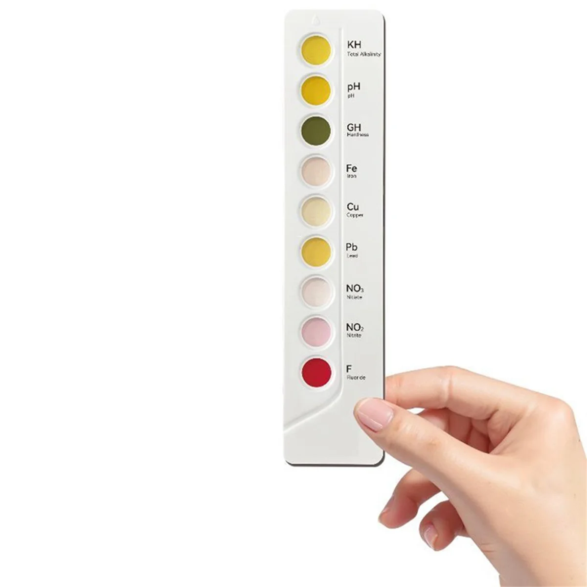 A79G 9 in 1 식수 테스트 키트 PH//GH/Fe/Cu/Pb/NO3/NO2/F 수질 화학 테스트 염소 PH 측정기 (식수용)
