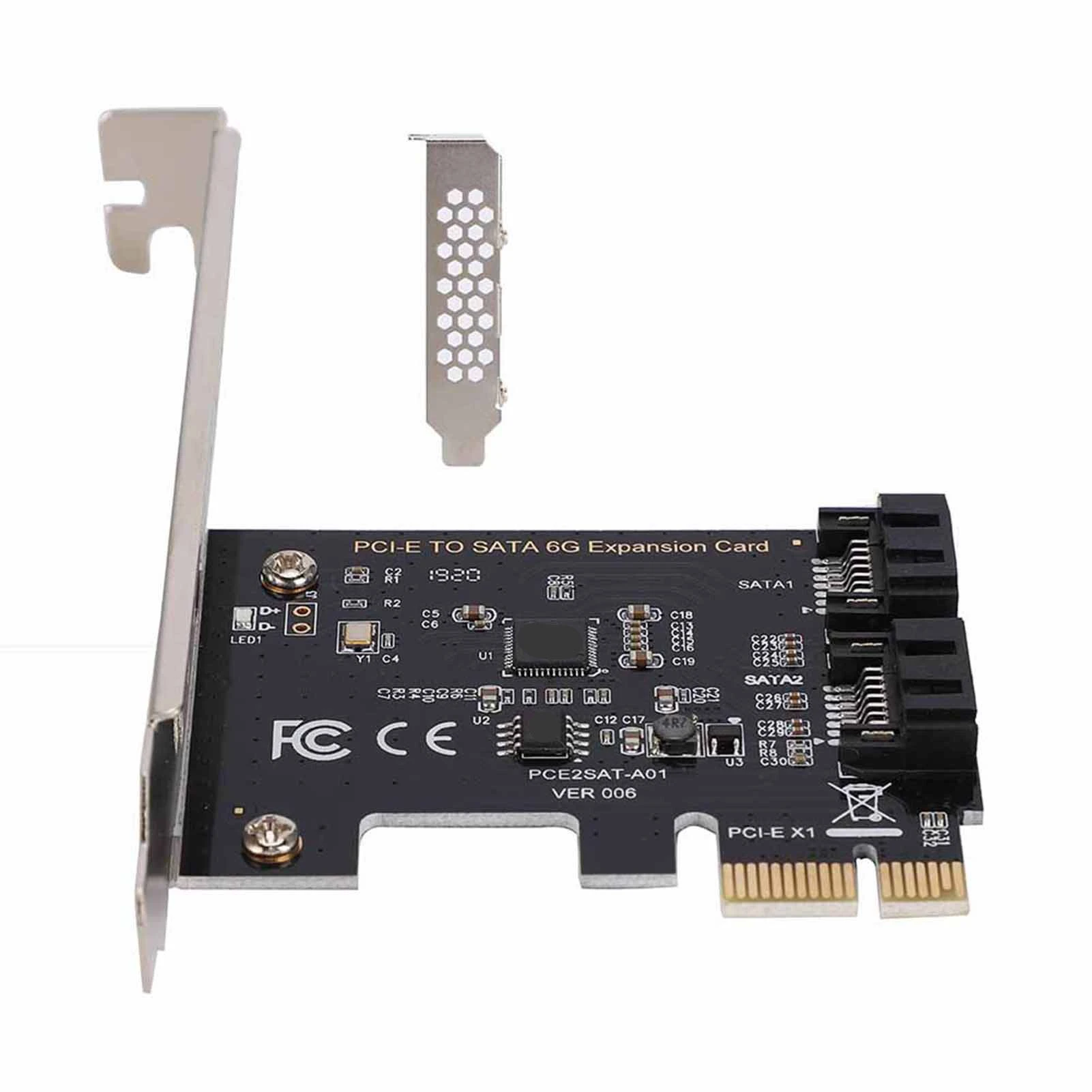 PCI‑E Cards PCI Express to SATA 3.0 2 Port SATA III 6Gbps Expansion Adapter Boards PCI‑Express Card