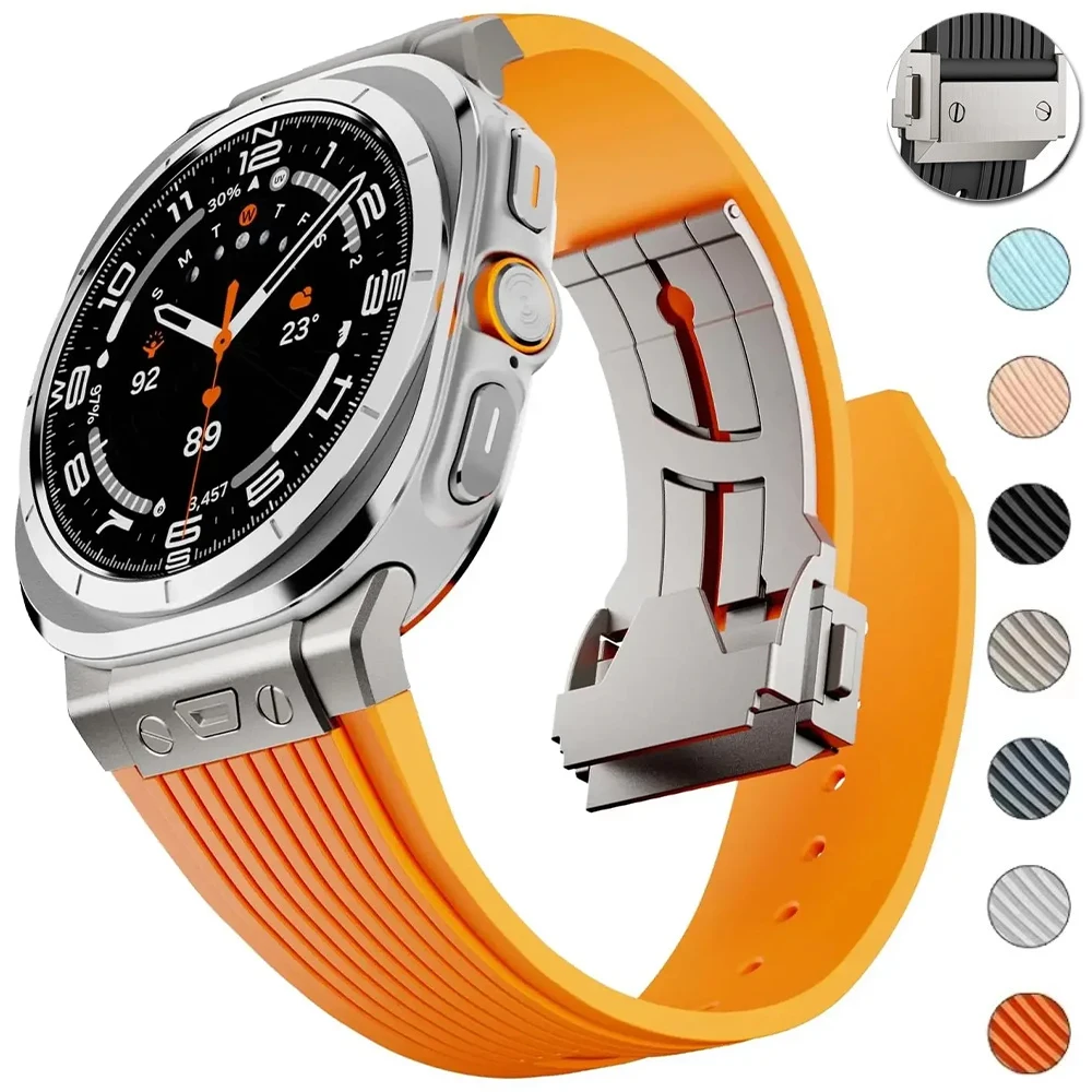 

Спортивный ремешок для Samsung Galaxy Watch Ultra2025 с пряжкой из нержавеющей стали для Samsung Galaxy Watch 7Ultra 47 мм, роскошный браслет