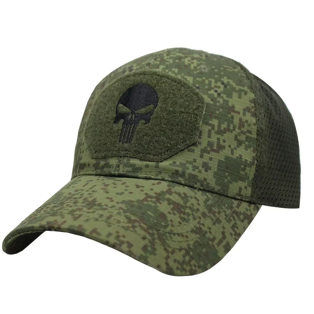 Camouflage Baseball Cap Mesh Breathable Special Forces Tactical Camo Hat Skull Duck Visor Hat