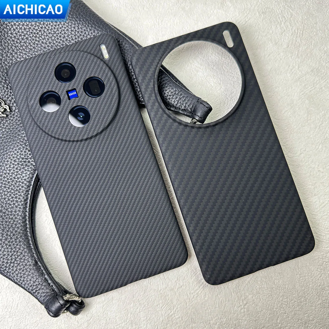 Anti-Fall Ultra-Thin Phone Case, ACC-Real Carbon Fiber, Aramid Fiber Case for Vivo X100S, X100sPro