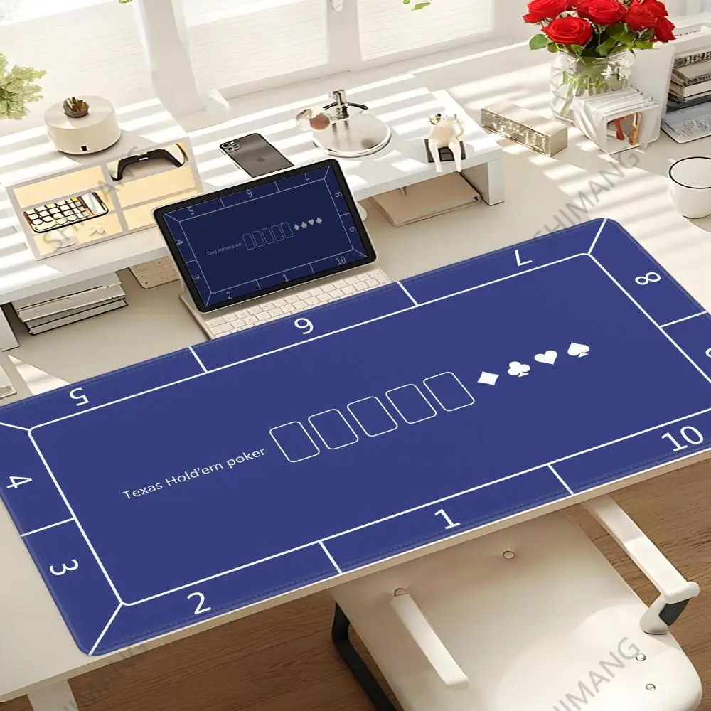 Texas Hold'em Table Pad Portable Rubber Foam Poker Table Mouse Pad Keyboard Office Gaming Table Pad Gambling Players Game Layout