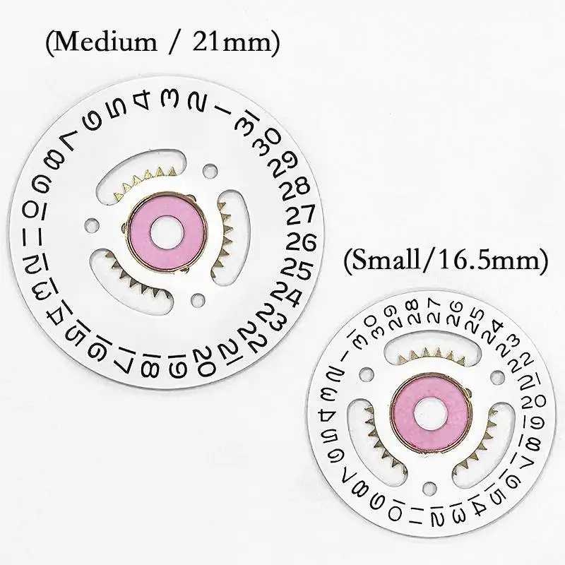 21mm Watch Calendar Disc 2135 Day Date Dial Disc Medium Size 21mm Small 16.5mm For RLX Original 2135 Movement