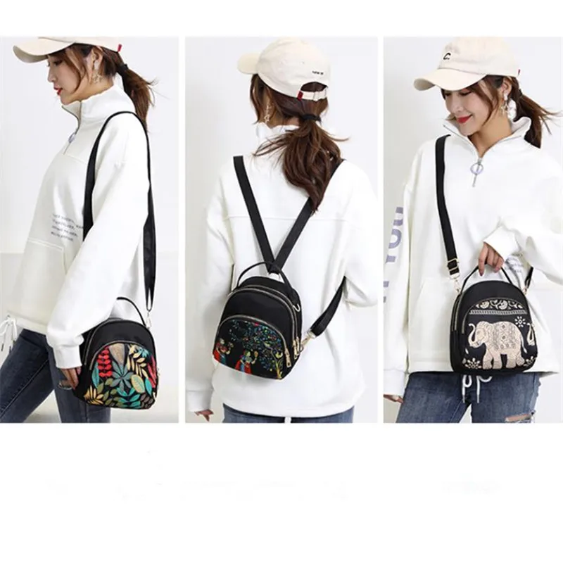 Damen Tasche neue lässige koreanische multifunktion ale Umhängetasche Mini Rucksack Oxford Umhängetasche Damen Einkaufstasche – Detail 12