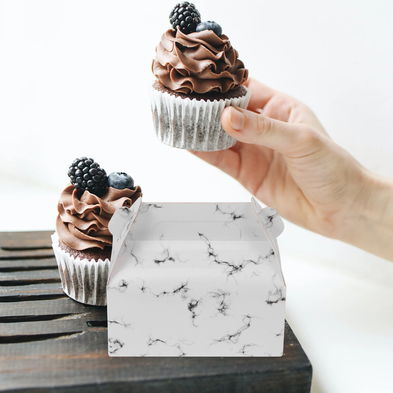 

20pcs Baking Cake Packaging Boxes Paper Eco Food Hygiene Storage Containers Lids Gifts Detachable Box Handed Case Kitchen