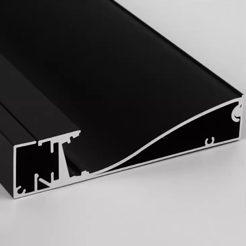 Aluminum Skirting Profile Staircase Baseboard Channel For Led Strip Wall Mount Recessed Corner Strip Lamp