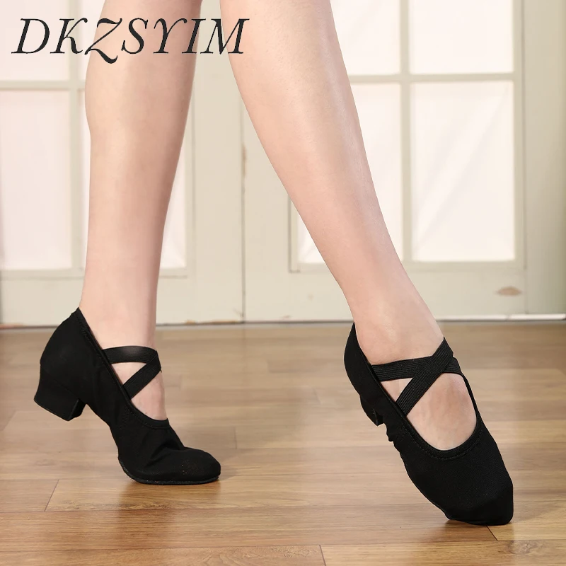 DKZSYIM балетная танцевальная обувь, женская обувь для учителей, тапочки на мягкой подошве, обувь для занятий йогой, обувь для джазовых танцев для девочек DKZSYIM балетная танцевальная обувь, женская обувь для учителей, тапочки на мягкой подошве, обувь для занятий йогой, обувь для джазовых танцев для девочек