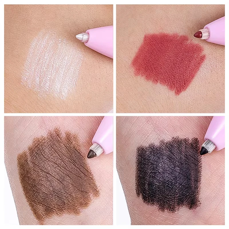 Compact 4-in-1 Multi-Function Makeup Pen Travel Eyeliner Lip Liner Eyebrow Pencil Highlighter Eyeshadow All-in-One Beauty Tool