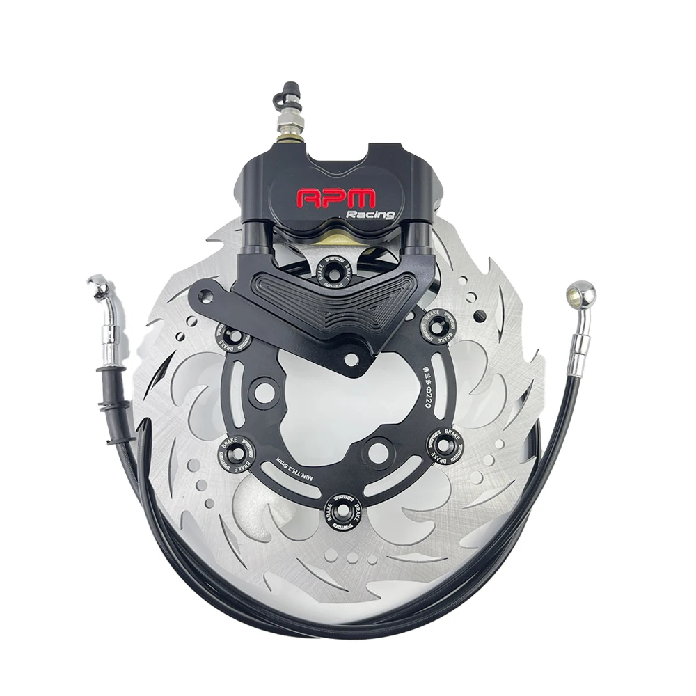 

Motorcycle set 1 RPM brake caliper with 220mm brake disc and bracket oil pipe For Motorbike Modify Rear Flat Fork Brake System