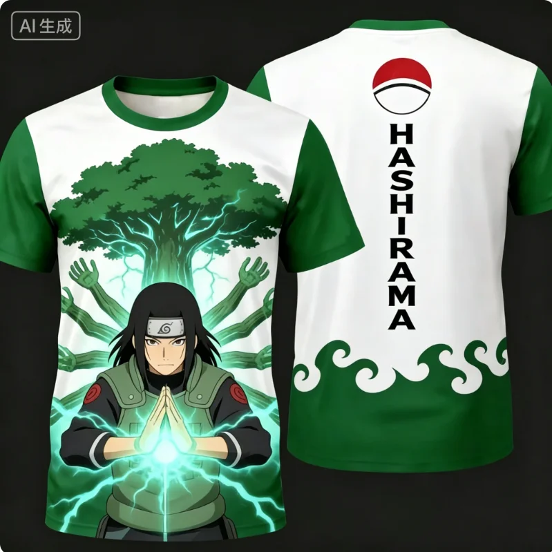 

2026 Anime Naruto Boy T-shirt Cosplay Cartoon Short-sleeved Men's Shirts Loose Cool Gift Clothing Casual Adult T-shirt