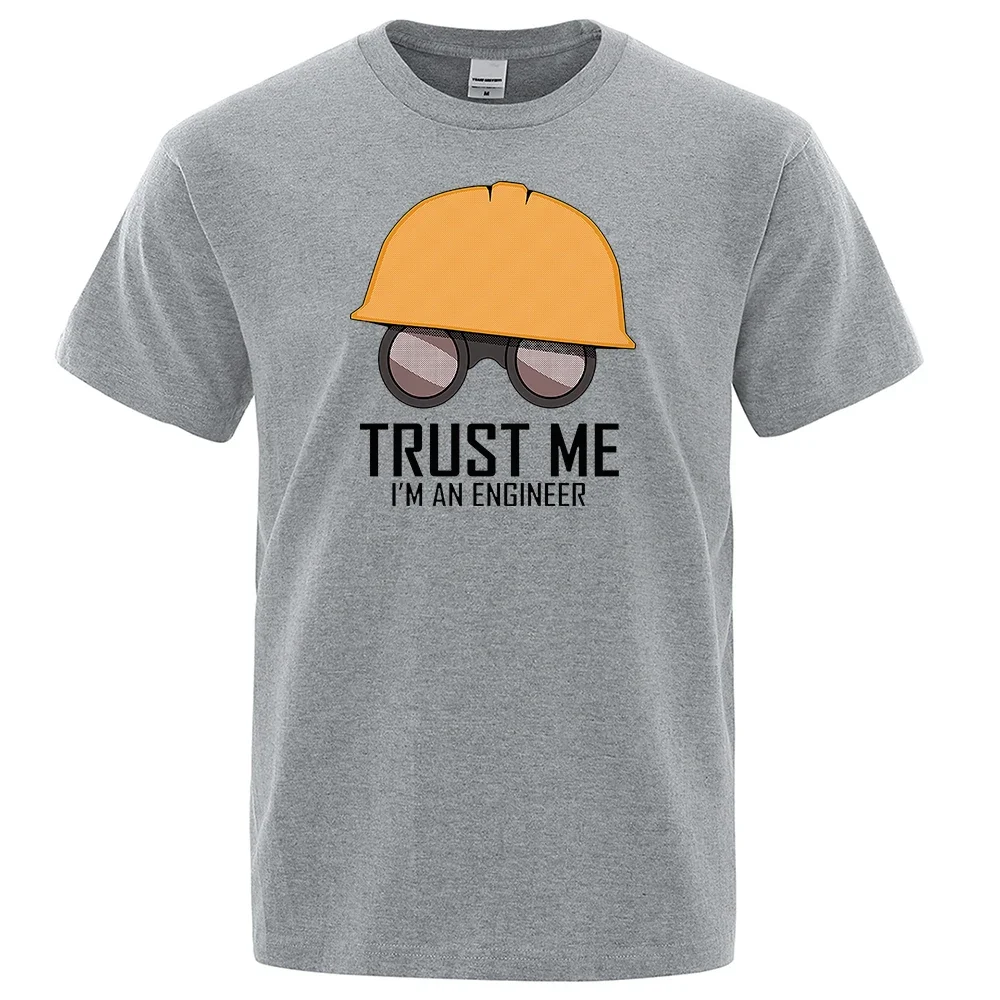 New 100% Pure Cotton Short-sleeved Trust Me I'M An Engineer Men's Short-sleeved with Beautiful Cartoon Patterns