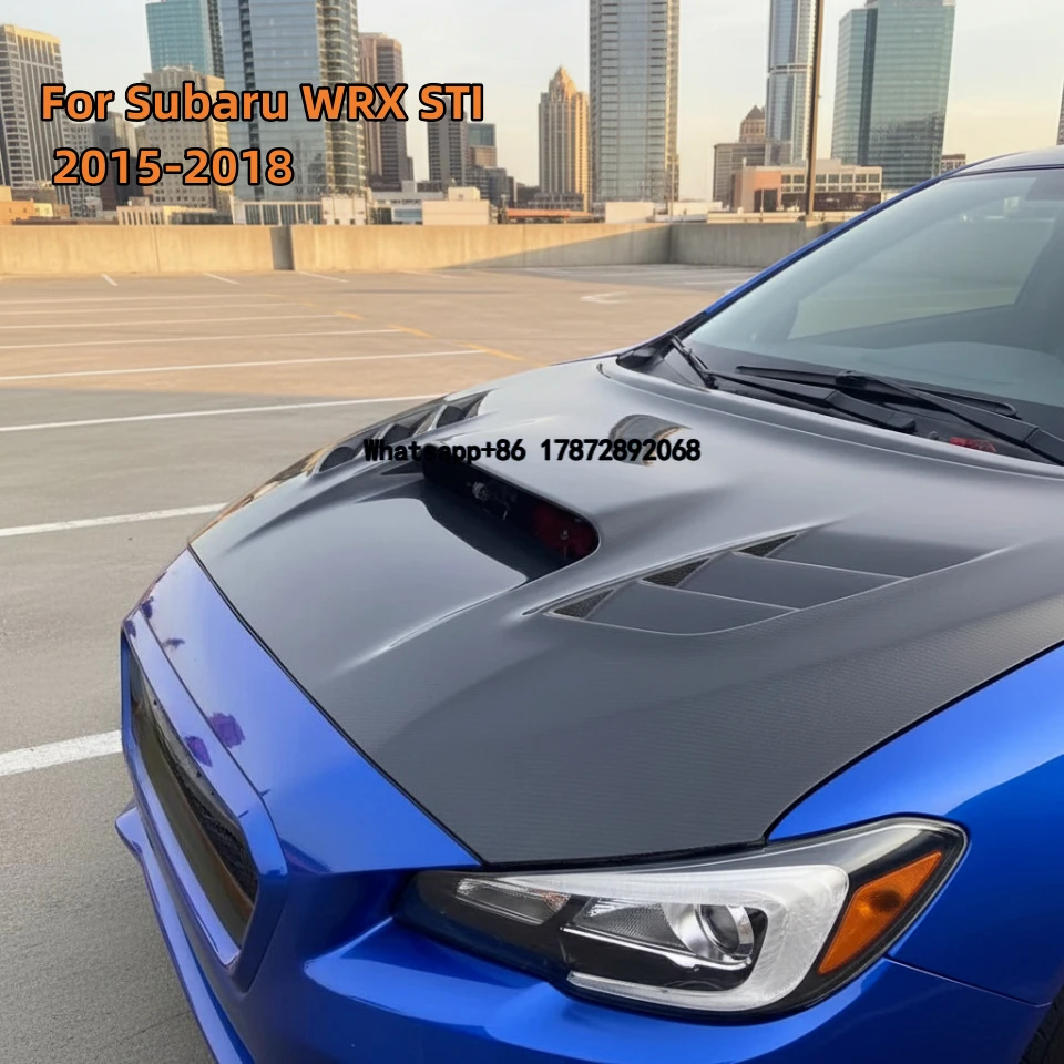 

Carbon Hood for WRX STI 2015-2018 Engine Cover Real Carbon Fiber Car Hood Bonnet Cover