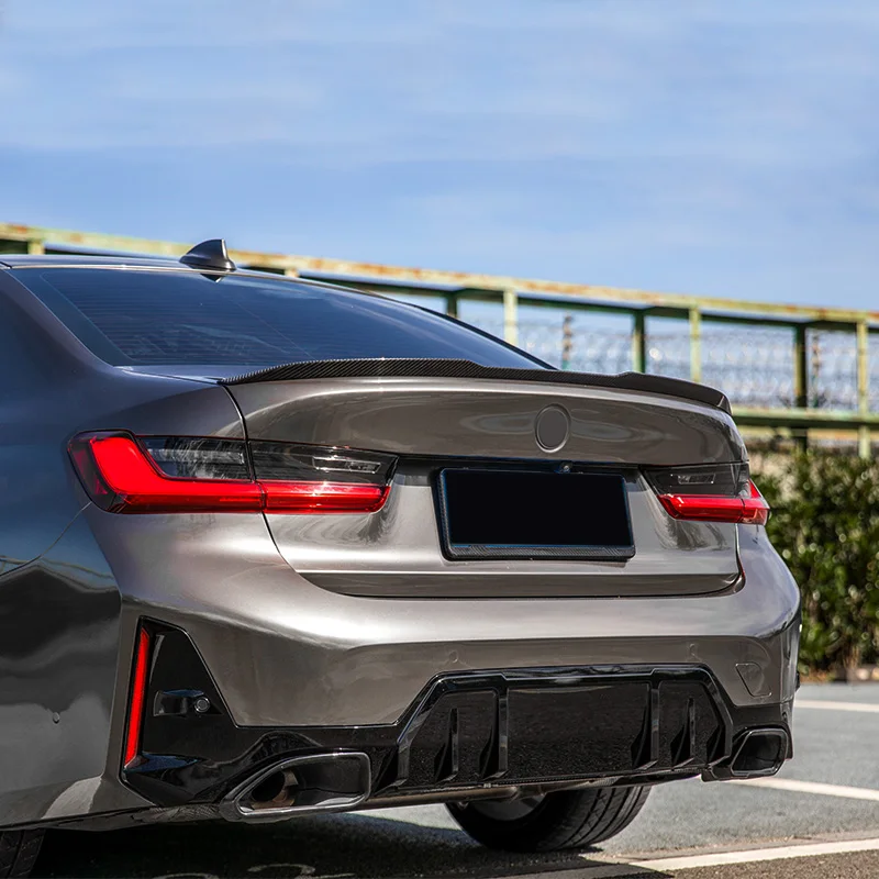 M Style Dry Carbon Fiber Rear Spoiler for New G20 G80 M3 2021+ Rear Trunk Wing Spoiler Car Accessories