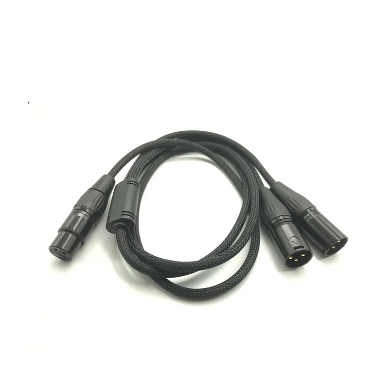 2pcs/lot 2M High-Quality XLR Female To Dual XLR Male Audio Cable Xlr Female Signal Cable