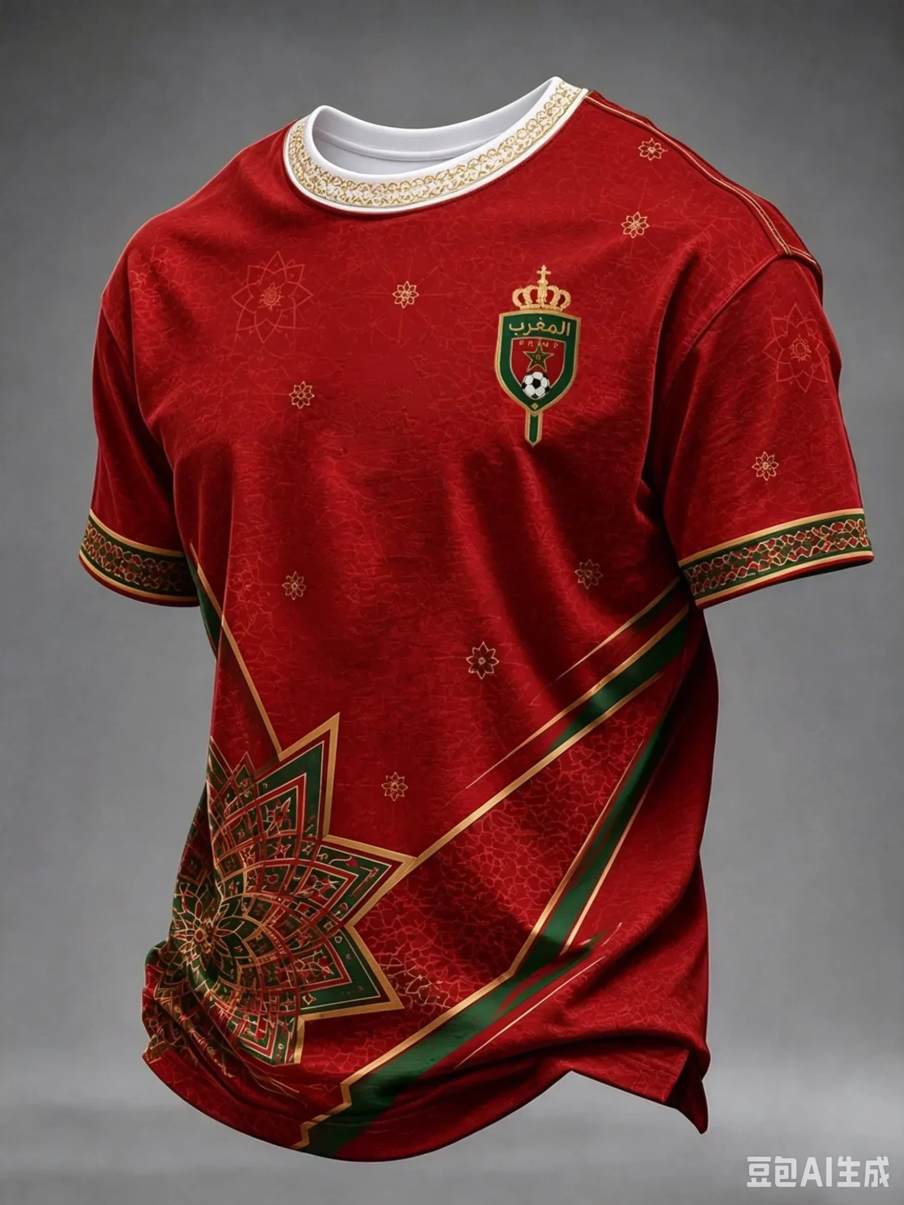 Marokko 2026 Neues 3D-Druck Auswärtstrikot für Erwachsene, Kinder und Familien, Passend zu Sport-T-Shirts für Fans – Detail 9
