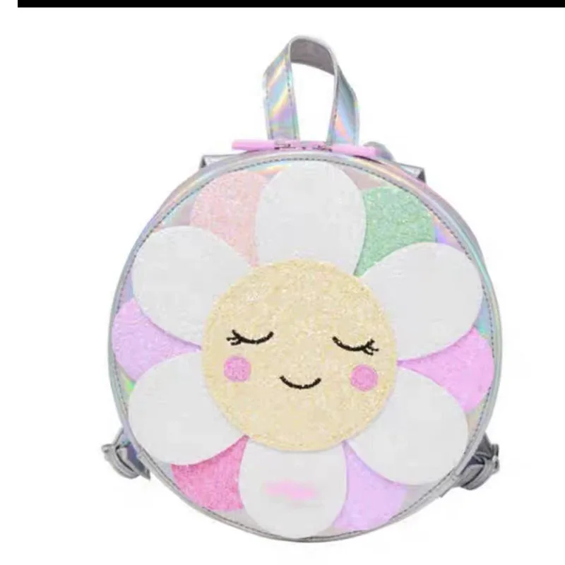 New Genuine Australia Smiggle Laser Flower Rainbow Series Children\'S Backpacks Outdoor Schoolbags Cartoon Pink Backpack Gifts