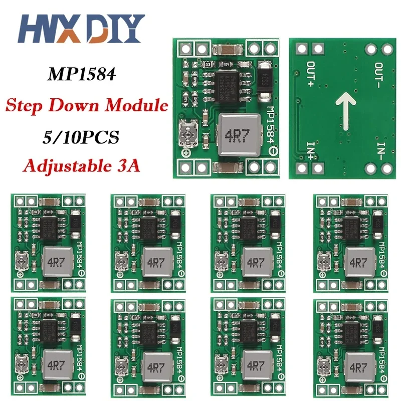 5/10pcs MP1584EN Adjustable 3A DC-DC Converter Step Down Voltage Regulator Module Replace LM2596s MP1584 DC DC Buck Board