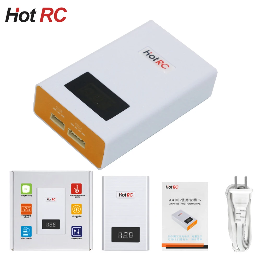 

Hotrc Hot rc A400 3-4S 3000mA 40W Lipo Battery Balance Fast Charger/ Discharger Overcharge Protection For RC Lipo Car Airplane